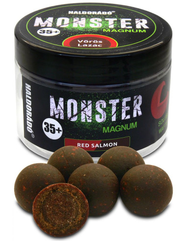 Boilies De Carlig Haldorado Monster Magnum, Somon Rosu, 35+ mm, 200g