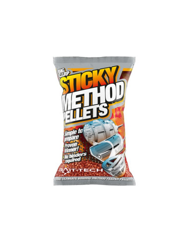 Pelete Bait-Tech Sticky Method Pellets (Micro) Red, 700gr