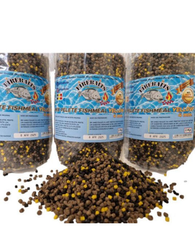 Pelete FireBaits Mix Fishmeal Yellow, 4mm, 1kg