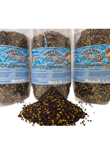 Pelete FireBaits Mix Fishmeal Yellow, 2mm, 1kg