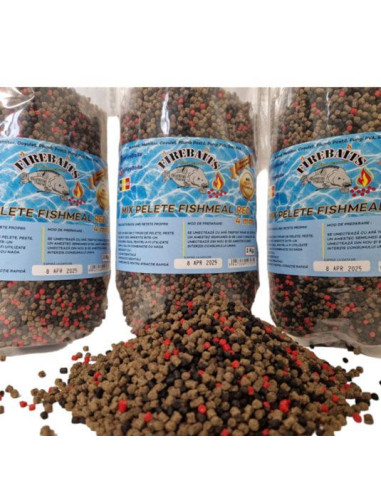 Pelete FireBaits Mix Fishmeal Red, 4mm, 1kg