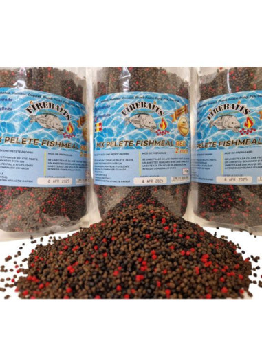 Pelete FireBaits Mix Fishmeal Red, 2mm, 1kg