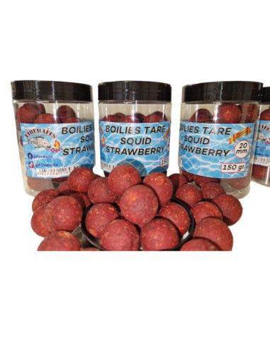 Boilies FireBaits Tare, Squid - Strawberry, 20mm, 150g