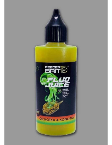 Aditiv Lichid Feeder Bait, Fluo Juice Larva De Libelula Si Canepa, 50ml