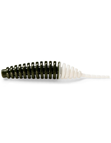 Grub FishUp Tanta, Dark Olive White, 5cm, 9buc/plic