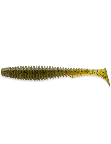 Shad FishUp U-Shad, Green Pumpkin Seed, 10.1cm, 8buc/plic