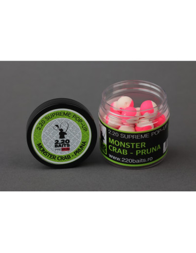 Pop-Up 2.20 Baits Supreme, Monster Crab & Pruna, 16mm, 100ml