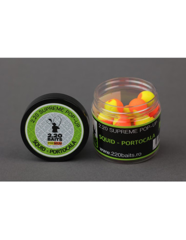 Pop-Up 2.20 Baits Supreme, Squid & Portocala, 16mm, 100ml