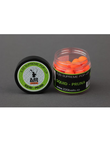 Pop-Up 2.20 Baits Supreme, Squid & Pruna, 16mm, 100ml