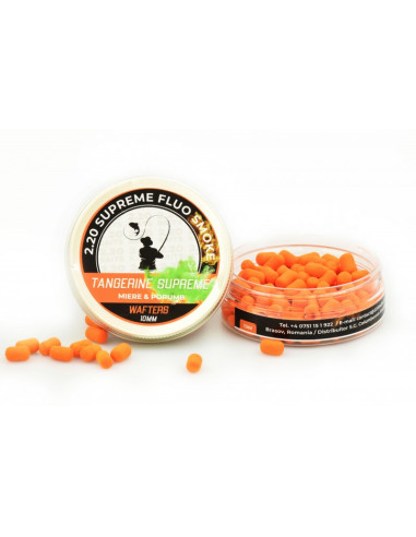 Wafter 2.20 Baits Supreme Tangerine Fluo Smoke, Miere & Porumb, 10mm, 50ml