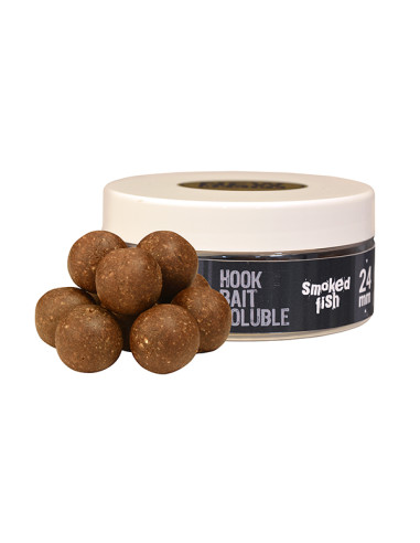 Boilies Solubil de Carlig The One Hook Bait Soluble, Black - Smoked Fish, 24mm, 150g