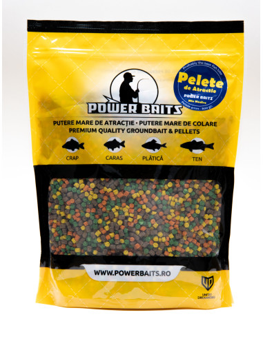 Pelete Power Baits, Mix Nadire, 4mm, 800g