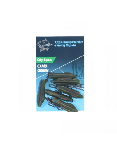 Clips Plumb Pierdut Pro Fl Plus Vartej Rapid Camo Gren, 6buc/plic