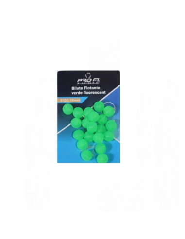 Bilute Flotante Pro Fl Verde Fluoroscent, 10mm, 20buc