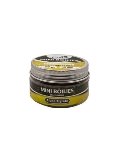 Boilies C&B Mini Semisolubil, Alune Tigrate, 12mm, 60g