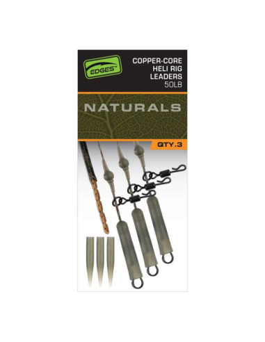 Kit monturi leadcore Fox Edges Naturals Copper Core Heli Leaders