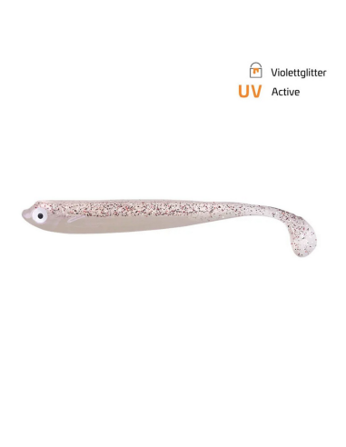 Shad Zeck Zander Gummi, Violettglitter, 12cm, 3buc