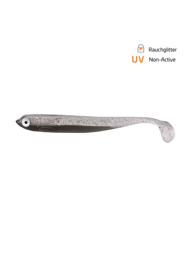 Shad Zeck Zander Gummi, Rauchglitter, 12cm, 3buc