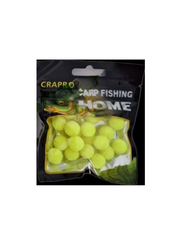 Bile Pop Up East Shark Din Plastic, Galben Fluo, 12mm, 20buc/plic