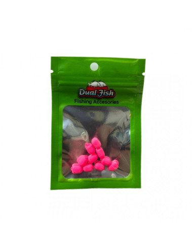 Dual-Sponge Dual Fish, 6mm, Roz Fluo, 10buc