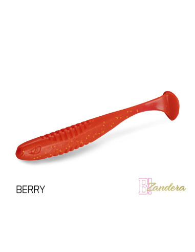 DuoPack Box Shad Soft Delphin Zandera UVs, Berry, 10cm, 6x5buc