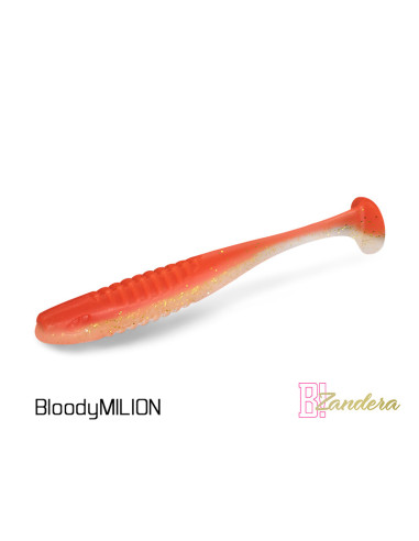 DuoPack Box Shad Soft Delphin Zandera UVs, Bloody Milion, 10cm, 6x5buc