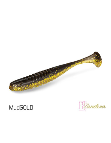 DuoPack Box Shad Soft Delphin Zandera UVs, MudGold, 10cm, 6x5buc