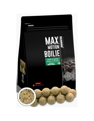 Boilies Haldorado Max Motion Boilie Premium Soluble, Artar & Banana, 24mm, 800g