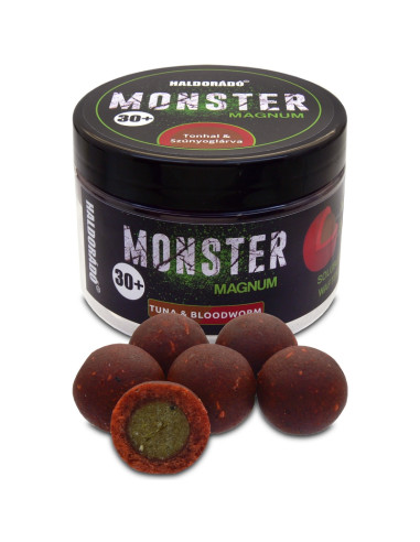 Boilies De Carlig Haldorado Monster Magnum 30+, Ton & Larva De Tantari, 30mm, 180g