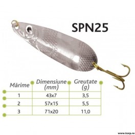 Lingurite oscilante Spn 25 Baracuda 5.5g