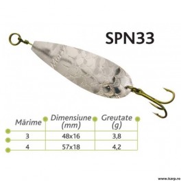 Lingurite oscilante Spn 33 Baracuda 3.8g