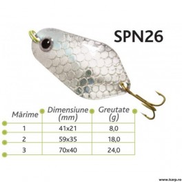 Lingurite oscilante Spn 26 Baracuda 8g