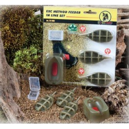 Momitor Extra Carp Method Feeder In Line Set 3+1 (20,30,40g) + Matrita