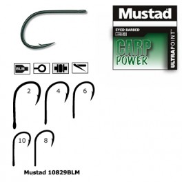 Carlige Mustad Carp Power 10829BLM 10 buc/plic