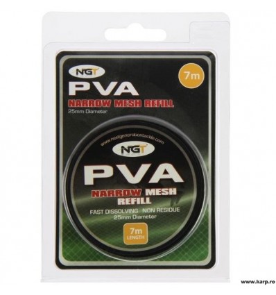 NGT NARROW REFILL PVA MESH 7 m x 25 mm