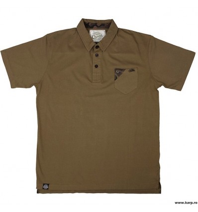 Tricou Fox Chunk Stonewash Polo Khaki