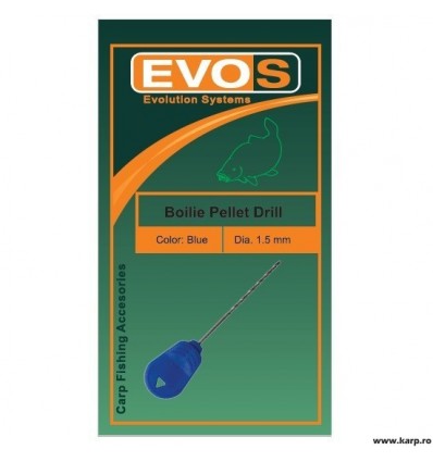 Burghiu Evos Long Handle Boilies si Pelete 1.5mm Blue