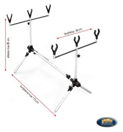 Rod Pod Lineaeffe Crap Aluminiu 3 Posturi