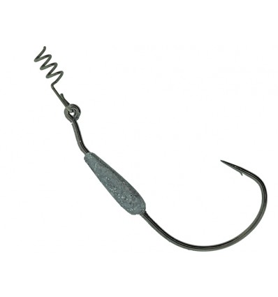 Carlige offset Bass Assassin Swim Hooks Clear Silver Glitter