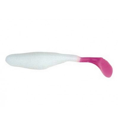 Bass Assassin Turbo Shad 10cm White / Pink Tail