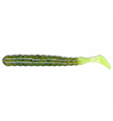 Slider Bass Grub 7.6cm SBGF815 Watermelon Chartreuse Tail