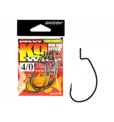 Carlige Decoy Wide Worm 25 Hook Black Nickel