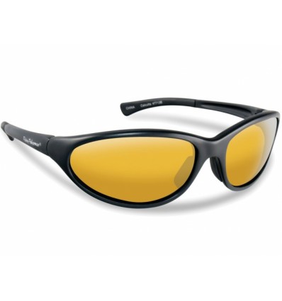 Ochelari Flying Fisherman Calcutta Black Yellow Amber Sunglasses