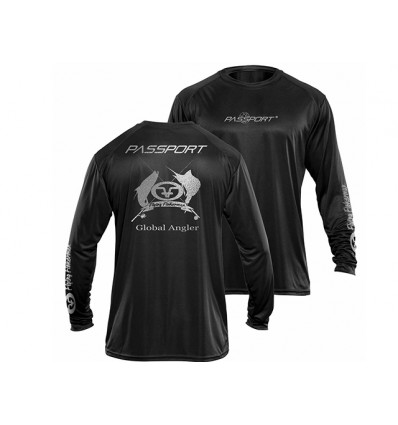 Flying Fisherman Passport Performance Black Long Sleeve