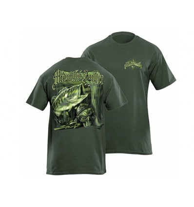 Flying Fisherman Midnight Angler Bass Hunter Tee