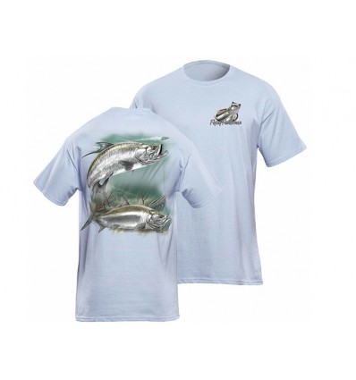 Flying Fisherman Tarpon Light Blue Tee