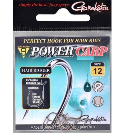 Carlig Gamakatsu Power Carp Hair Rigger Barbless 10buc/plic