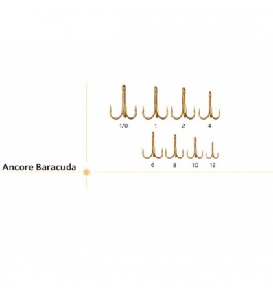 Set 20 bucati ancore pentru pescuit marimea 1/0 Baracuda