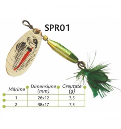 Lingurite rotative Spr 01 Baracuda 3.5g