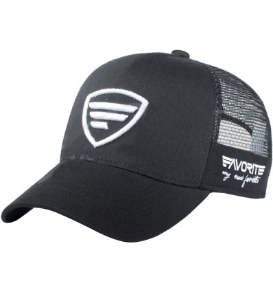 Sapca Favorite Mesh Cap Black White Logo